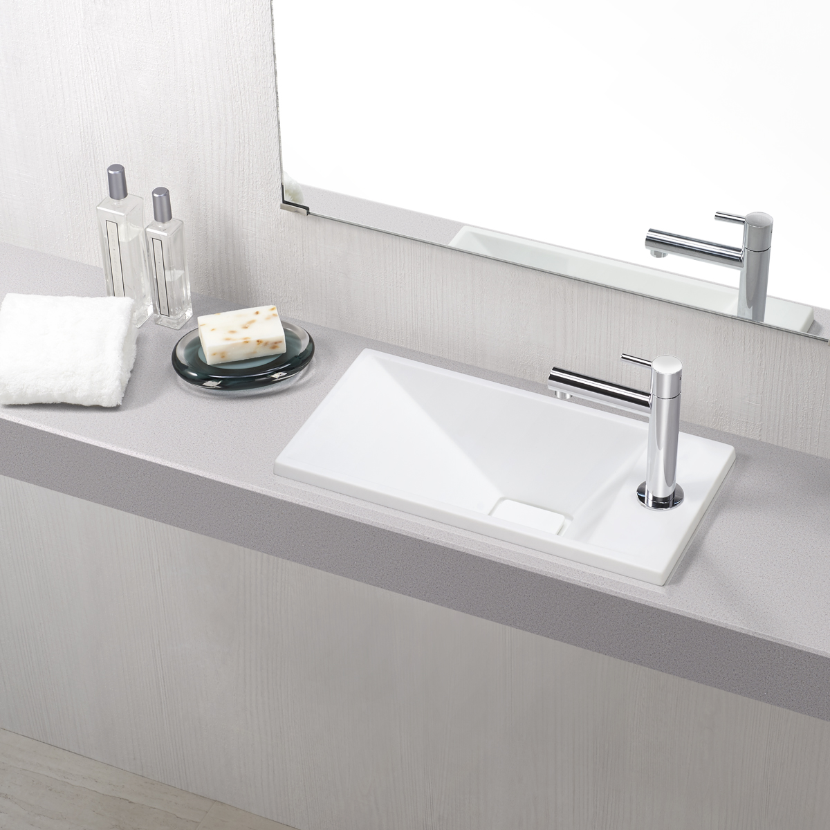 置き型手洗器Φ330(モノクローム・シリーズ/練色) LSM4C-NE 浴室、浴槽、洗面所